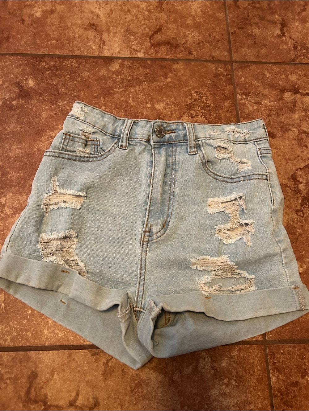 Light Blue Denim Shorts
